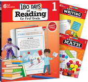 180 Days of Reading, Writing and Math Grade 1: 3-Book Set