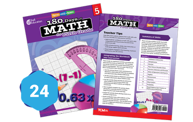 180 Days of Math for Fifth Grade 24-Book Set