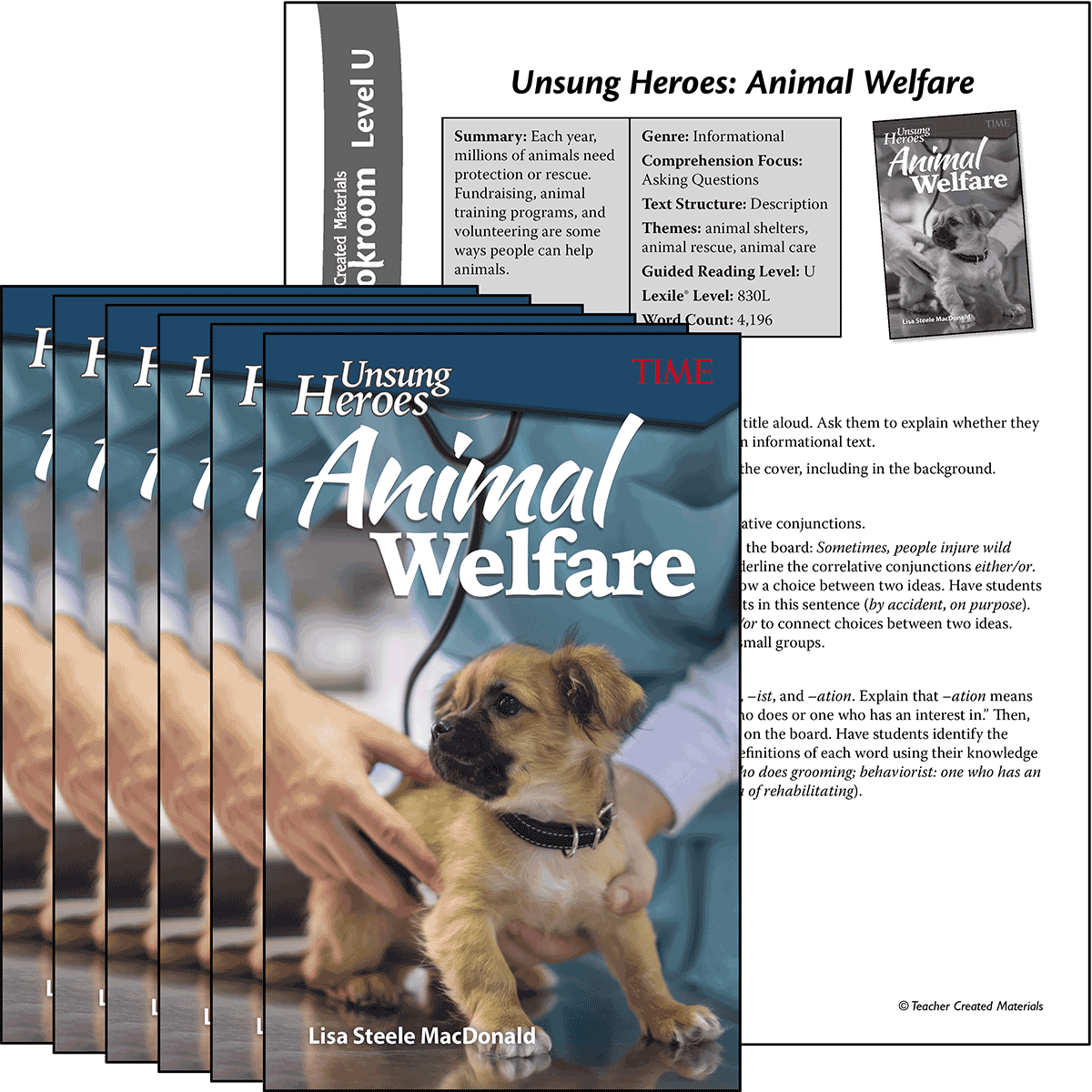 Unsung Heroes: Animal Welfare Guided Reading 6-Pack | Teacher Created  Materials