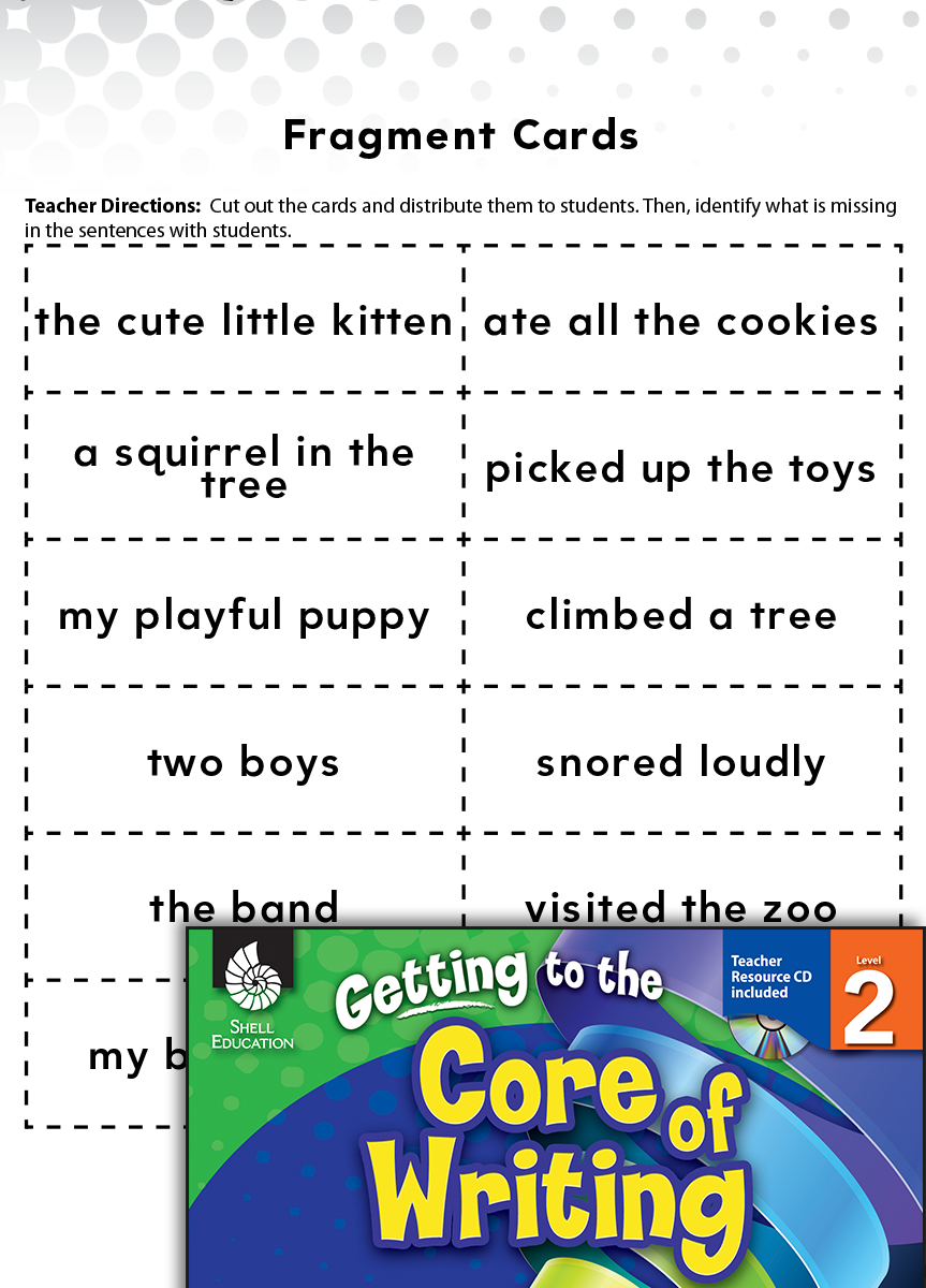Writing Lesson: Writing Complete Sentences Level 2 | Teachers
