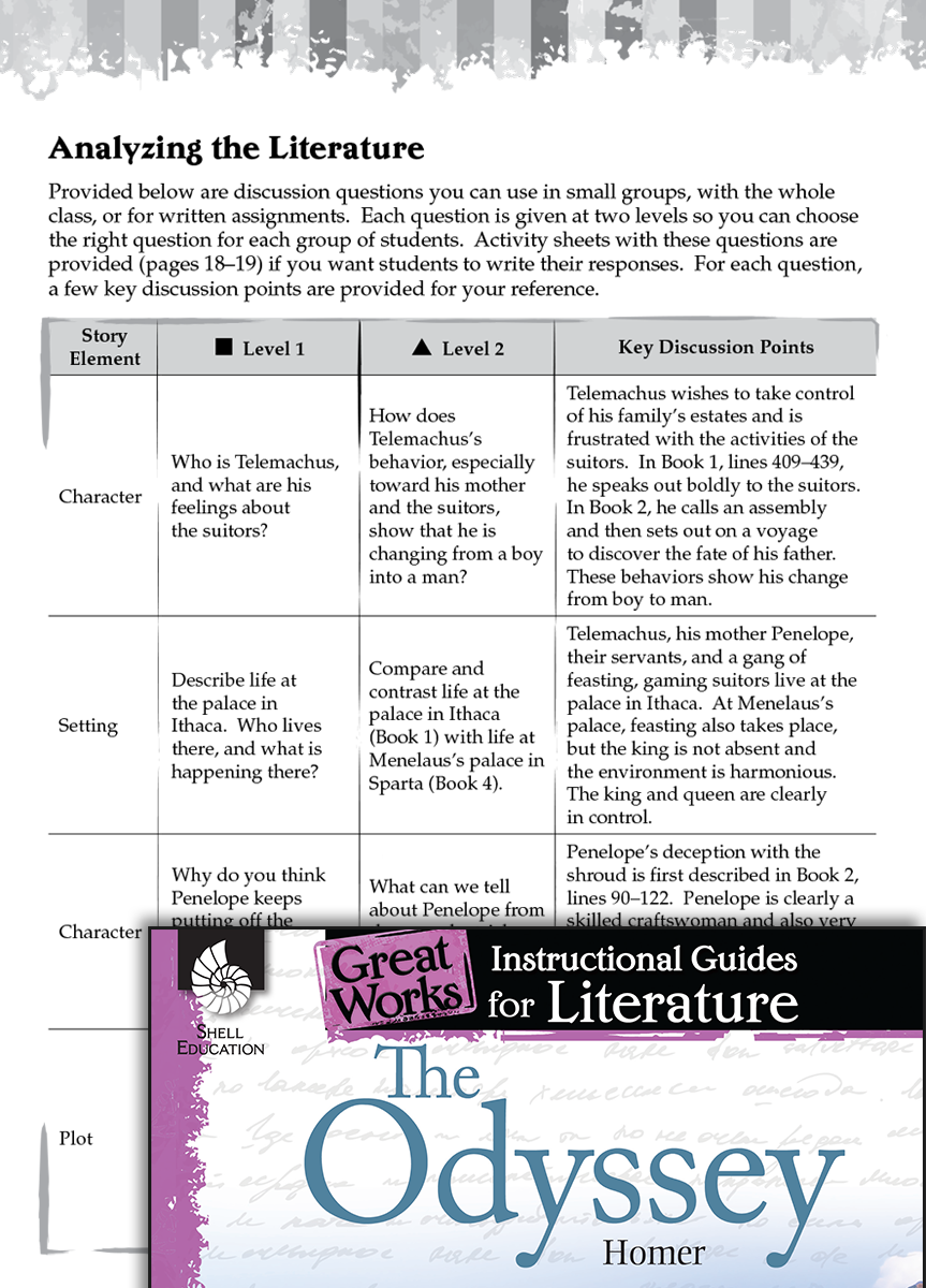 The Odyssey Leveled Comprehension Questions Teachers Classroom