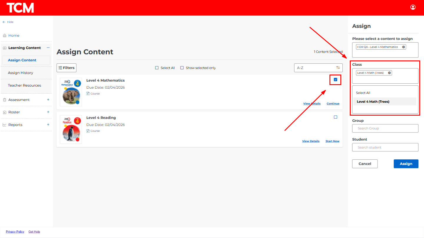 Teacher_AssignCourseClass