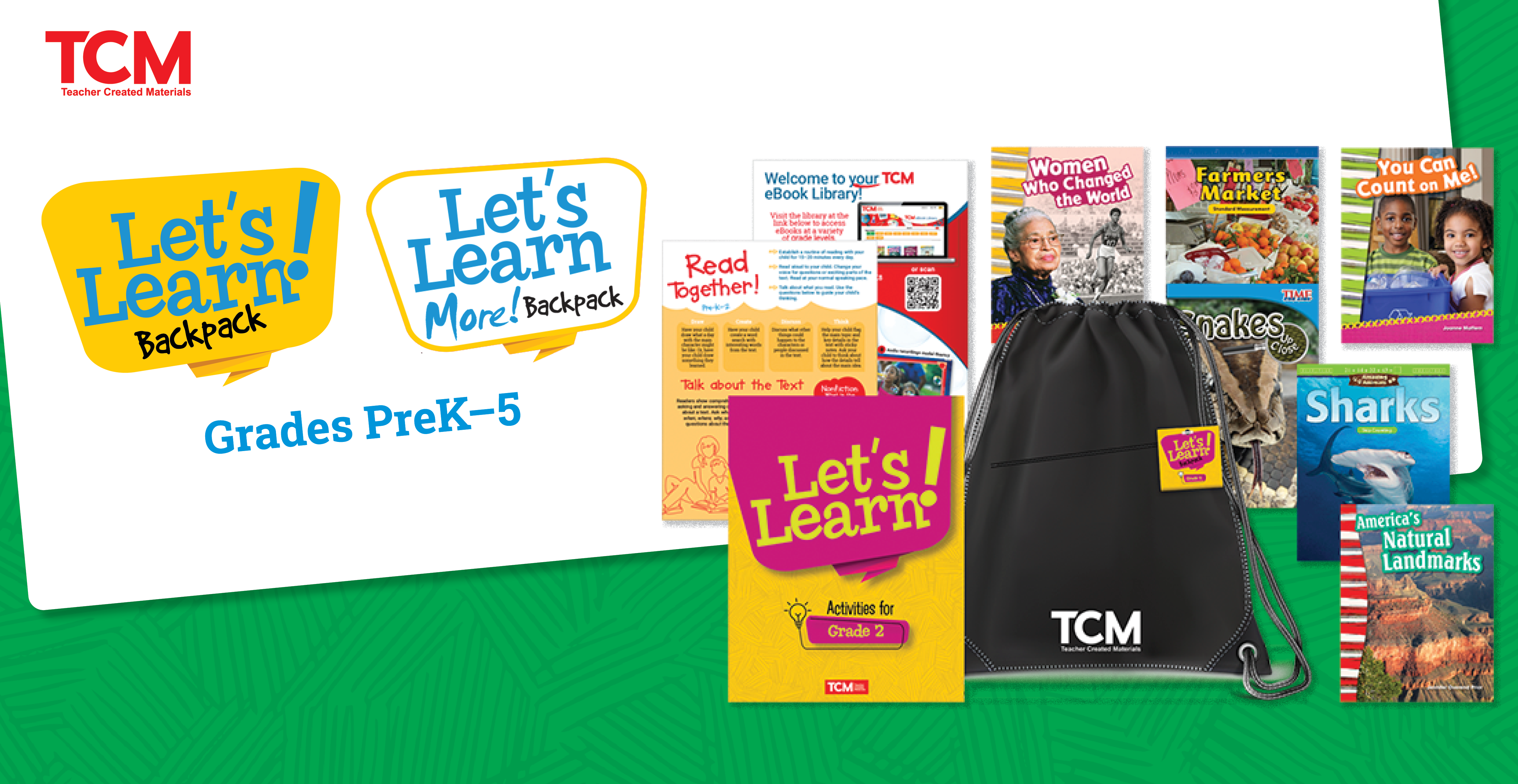 Learning Backpack Let’s Learn! Backpacks | Teacher Created Materials
