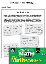 Guided Math Stretch: Pythagorean Theorem: It's Greek to Me Grades 6-8