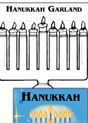 Hanukkah Activities:Making a Hanukkah Card and Hanukkah Garland