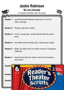 Jackie Robinson: Reader's Theater Script and Lesson