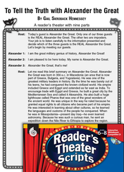 Alexander the Great: Reader's Theater Script and Lesson