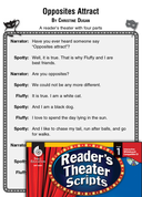 Friendship: Opposites Attract: Reader's Theater Script and Lesson