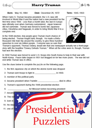 Critical Thinking Activities Presidents: Reading Activities 3