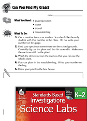 Quick Science Lab: Can You Find My Grass? Grades K-2