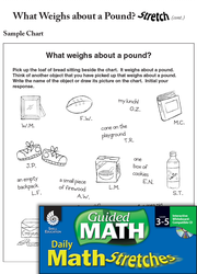 Guided Math Stretch: Estimating Weight: What Weighs about a Pound? Grades 3-5
