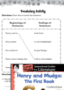 Henry and Mudge: The First Book Vocabulary Activities