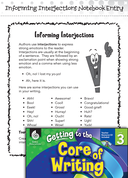 Writing Lesson: Informing Interjections Level 3