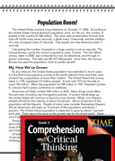 Test Prep Level 5: Population Boom! Comprehension and Critical Thinking