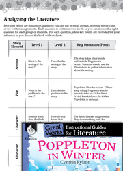 Poppleton in Winter Leveled Comprehension Questions