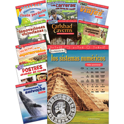 Operations, Algebraic Reasoning and Fractions for Third Grade Spanish, 10-Book Set