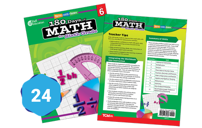 180 Days of Math for Sixth Grade 24-Book Set