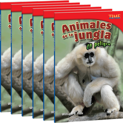 Animales de la jungla en peligro Guided Reading 6-Pack