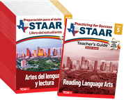 Practicing for Success: STAAR Reading Language Arts Grade 5 25-Pack (Spanish Version)