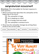 The Very Hungry Caterpillar Comprehension Assessment