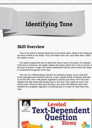 Leveled Text-Dependent Question Stems: Identifying Tone
