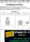 Literature-Based Vocabulary Activities Set A: Grades K-1