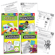 180 Days Reading, Math, Writing, & Language Grade K: 4-Book Set