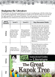 The Great Kapok Tree Leveled Comprehension Questions