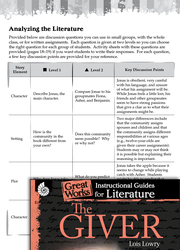 The Giver Leveled Comprehension Questions