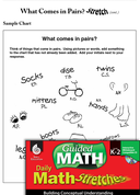 Guided Math Stretch: What Comes in Pairs? Grades K-2
