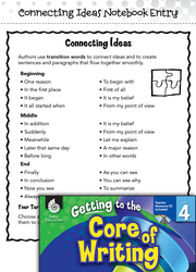Writing Lesson: Connecting Ideas Level 4