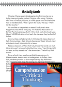 Test Prep Level 4: The Bully Battle Comprehension and Critical Thinking