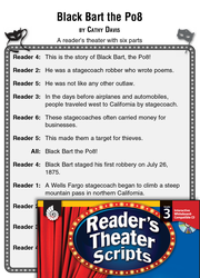 Western Movement: Black Bart the Po8: Reader's Theater Script and Lesson