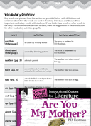 Are You My Mother? Vocabulary Activities