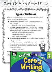 Writing Lesson: Types of Sentences Level 3