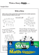 Guided Math Stretch: Variable Expressions: Write a Story Grades 3-5