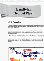 Leveled Text-Dependent Question Stems: Identifying Point of View