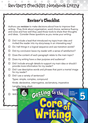 Writing Lesson: Reviser's Checklist Level 5