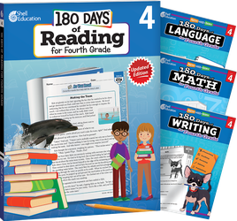 180 Days Reading, Math, Writing, & Language Grade 4: 4-Book Set