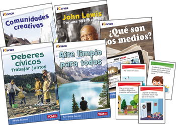 iCivics Spanish Grade 3: Community & Social Awareness 5-Book Set + Game Cards
