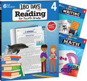 180 Days of Reading, Writing and Math Grade 4: 3-Book Set