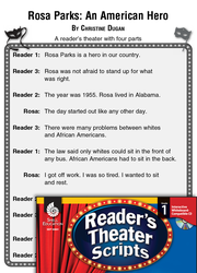 Rosa Parks: An American Hero: Reader's Theater Script and Lesson