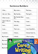 Writing Lesson: Super Sentence Stems Level 2