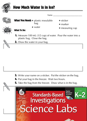 Quick Science Lab: How Much Water Is in Ice? Grades K-2