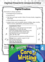 Writing Lesson: Capital Creations Level 4