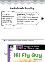 Hi! Fly Guy Close Reading and Text-Dependent Questions