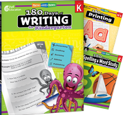 180 Days Writing, Spelling, & Printing Grade K: 3-Book Set