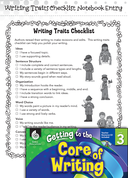 Writing Lesson: Writing Traits Checklist Level 3