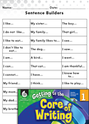 Writing Lesson: Super Sentence Stems Level 1