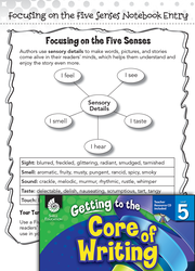 Writing Lesson: Focusing on the Five Senses Level 5
